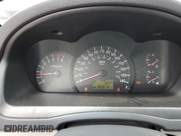2004 Kia Spectra LX with VIN KNAFE121245031019, listed as a Copart auction lot 52960135 with 183,016 mi miles and Salvage Title. Bid and sale history available at carsss.com. Image 9.