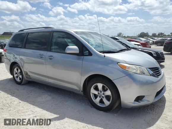 2013 Toyota Sienna LE AAS with VIN 5TDKK3DC1DS377268, listed as a Copart auction lot 54892765 with 186,338 mi miles and Salvage Title. Bid and sale history available at DreamBid. Image 4.