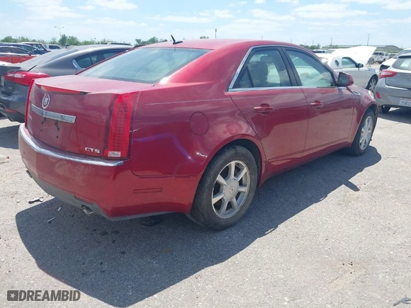2008 Cadillac CTS RWD w/1SA with VIN 1G6DF577880160755, listed as a IAAI auction lot 42035831 with 1 mi miles. Bid and sale history available at carsss.com. Image 4.