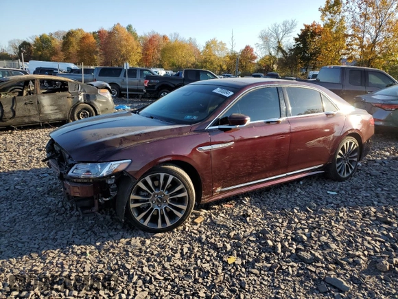 2019 Lincoln Continental Select with VIN 1LN6L9TK8K5600303, listed as a Copart auction lot 77000084 with 35,510 mi miles and Salvage Title. Bid and sale history available at carsss.com. Image 1.
