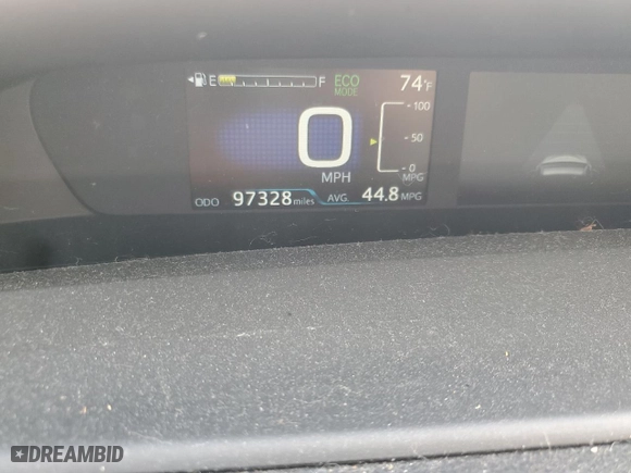 2020 Toyota Prius L Eco with VIN JTDKARFU7L3107327, listed as a Copart auction lot 48572665 with 97,328 mi miles and Salvage Title. Bid and sale history available at carsss.com. Image 9.