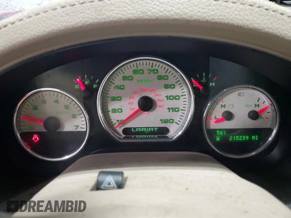 2005 Ford F-150 XLT with VIN 1FTPW14505FB58044, listed as a Copart auction lot 51282055 with 215,239 mi miles and Clean title. Bid and sale history available at DreamBid. Image 9.