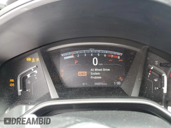 2020 Honda CR-V EX with VIN 7FARW2H50LE014296, listed as a Copart auction lot 61355095 with 40,575 mi miles and Salvage title. Bid and sale history available at DreamBid. Image 9.