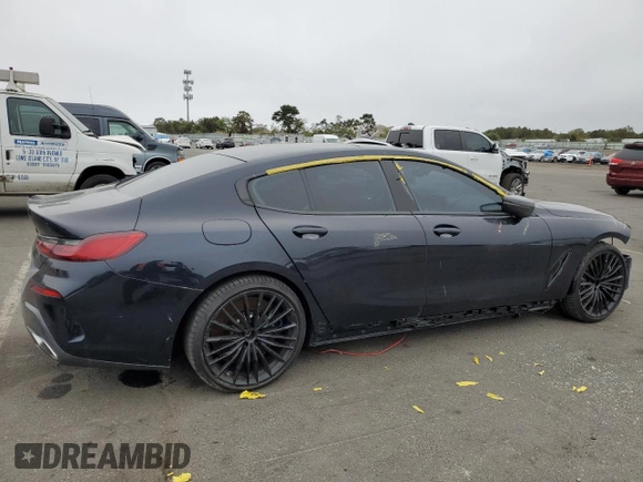 2020 BMW 8 Series M850i with VIN WBAGV8C04LCE45015, listed as a Copart auction lot 73153414 with 25,190 mi miles and Salvage title. Bid and sale history available at DreamBid. Image 3.