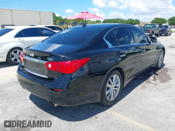 2015 Infiniti Q50 Premium with VIN JN1BV7AR2FM408326, listed as a IAAI auction lot 42580193 with 167,185 mi miles and . Bid and sale history available at DreamBid. Image 4.