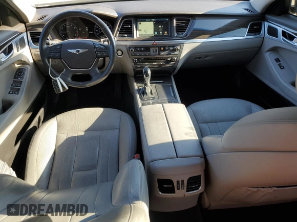 2017 Genesis G80 3.8L with VIN KMHGN4JE9HU204684, listed as a Copart auction lot 77421114 with 113,045 mi miles and Salvage Title. Bid and sale history available at carsss.com. Image 8.