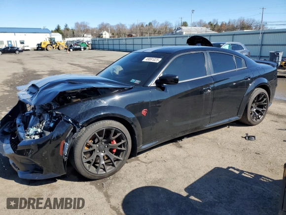 2023 Dodge Charger SRT Hellcat Widebody Jailbreak with VIN 2C3CDXL97PH615322, listed as a Copart auction lot 49891025 with 20,508 mi miles and Salvage Title. Bid and sale history available at carsss.com. Image 1.