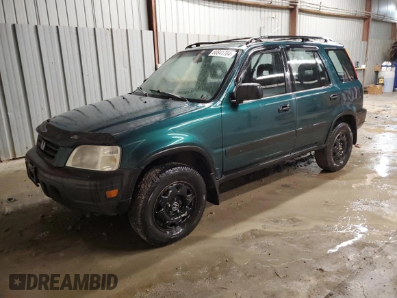 1999 Honda CR-V LX with VIN JHLRD1847XC020461, listed as a Copart auction lot 80841704 with 282,450 mi miles and Salvage Title. Bid and sale history available at carsss.com. Image 1.