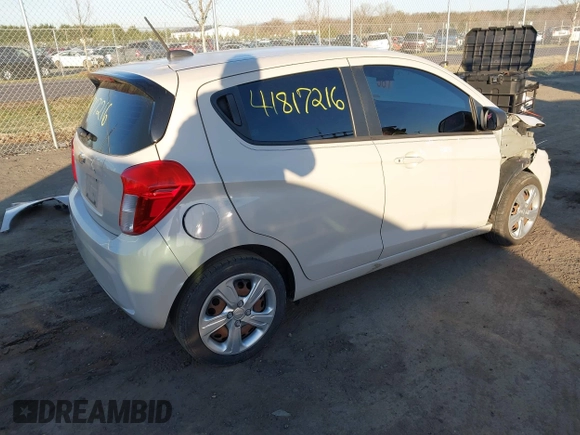 2020 Chevrolet Spark LS with VIN KL8CB6SA6LC452918, listed as a IAAI auction lot 41817216 with 96,360 mi miles and . Bid and sale history available at DreamBid. Image 4.