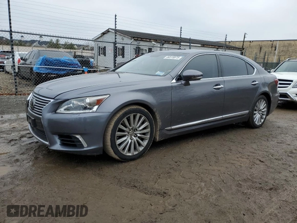 2014 Lexus LS 460 L with VIN JTHDL5EF9E5006987, listed as a Copart auction lot 44515875 with 130,618 mi miles and Salvage title. Bid and sale history available at DreamBid. Image 1.