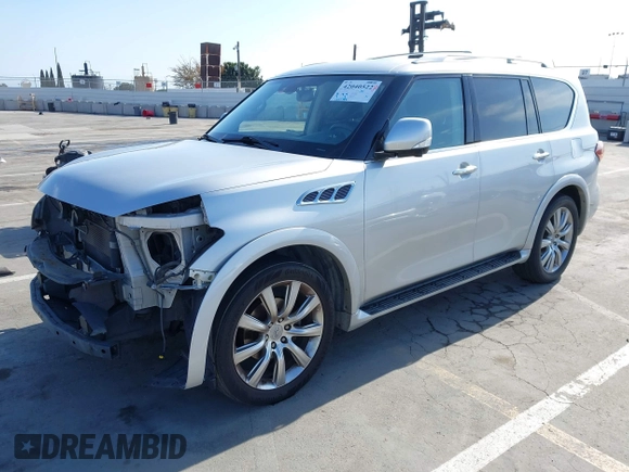 2012 Infiniti QX56 7-passenger with VIN JN8AZ2NF9C9517238, listed as a IAAI auction lot 42040522 with 165,088 mi miles. Bid and sale history available at carsss.com. Image 19.