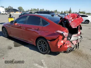 2018 Genesis G80 3.3T Sport with VIN KMHGN4JB9JU285343, listed as a Copart auction lot 75061764 with 133,262 mi miles and Salvage Title. Bid and sale history available at carsss.com. Image 2.