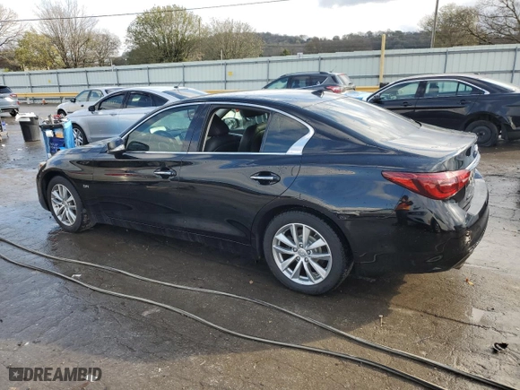 2018 Infiniti Q50 2.0t LUXE with VIN JN1CV7AP0JM240584, listed as a Copart auction lot 80449644 with NaN miles and Salvage Title. Bid and sale history available at carsss.com. Image 2.
