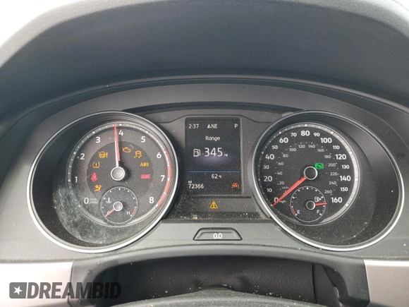 2019 Volkswagen Atlas SE with VIN 1V2WR2CA1KC603605, listed as a Copart auction lot 54623385 with 72,366 mi miles and Salvage title. Bid and sale history available at DreamBid. Image 9.