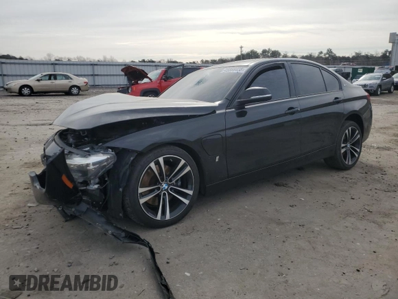2018 BMW 3 Series 330e iPerformance with VIN WBA8E1C54JA178343, listed as a Copart auction lot 45866435 with 0 mi miles and Salvage Title. Bid and sale history available at carsss.com. Image 1.