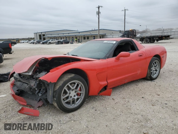 1999 Chevrolet Corvette with VIN 1G1YY12G2X5107651, listed as a Copart auction lot 41804045 with 0 mi miles and Salvage Title. Bid and sale history available at carsss.com. Image 1.