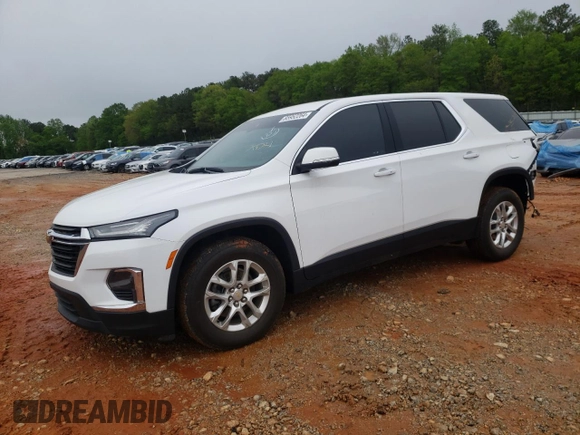 2023 Chevrolet Traverse LS with VIN 1GNEVLKW8PJ238474, listed as a Copart auction lot 85952264 with 28,038 mi miles and Salvage Title. Bid and sale history available at carsss.com. Image 1.