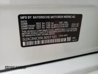2020 BMW X5 sDrive40i with VIN 5UXCR4C09L9D01101, listed as a Copart auction lot 66698282 with 0 mi miles. Bid and sale history available at carsss.com. Image 13.