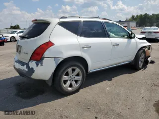 2006 Nissan Murano SE with VIN JN8AZ08W06W546844, listed as a Copart auction lot 69667134 with 0 mi miles and Salvage Title. Bid and sale history available at carsss.com. Image 3.