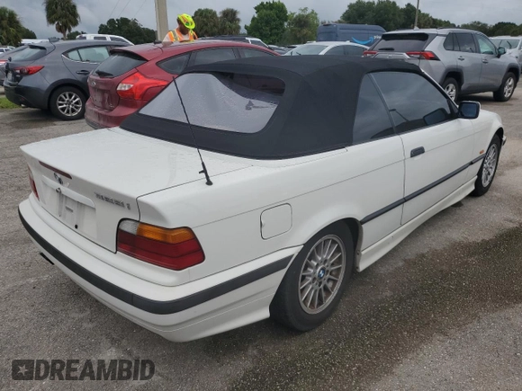 1997 BMW 3-Series 328IC with VIN WBABK8324VET95323, listed as a Copart auction lot 74764384 with 0 mi miles and Non Repairable. Bid and sale history available at carsss.com. Image 3.