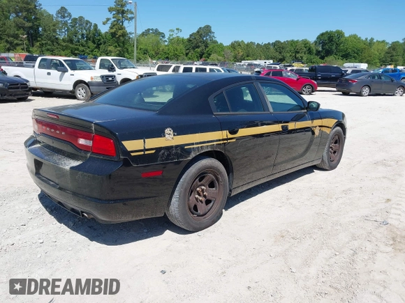 2014 Dodge Charger Police with VIN 2C3CDXAT1EH367015, listed as a IAAI auction lot 42136195 with 121,536 mi miles and . Bid and sale history available at DreamBid. Image 4.