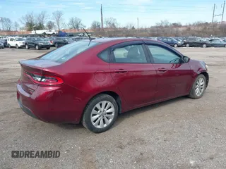 2015 Dodge Dart Aero with VIN 1C3CDFDH4FD370037, listed as a IAAI auction lot 41612534 with 65,098 mi miles. Bid and sale history available at carsss.com. Image 4.