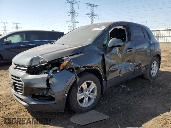 2019 Chevrolet Trax LS with VIN 3GNCJKSBXKL255143, listed as a Copart auction lot 48723885 with 79,430 mi miles and Salvage Title. Bid and sale history available at carsss.com. Image 1.