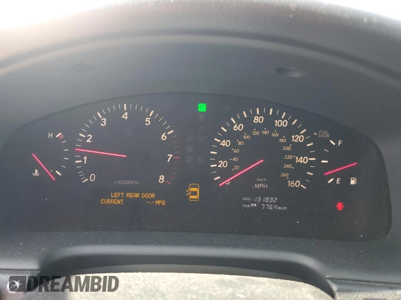 2002 Lexus LS 430 with VIN JTHBN30F820075725, listed as a Copart auction lot 48527905 with 131,832 mi miles and Salvage Title. Bid and sale history available at DreamBid. Image 9.
