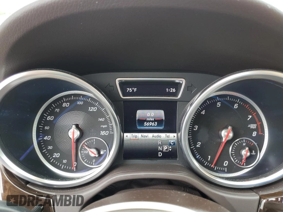 2018 Mercedes-Benz GLE 350 with VIN 4JGDA5HB7JB083414, listed as a Copart auction lot 55317355 with 56,963 mi miles and Salvage Title. Bid and sale history available at DreamBid. Image 9.