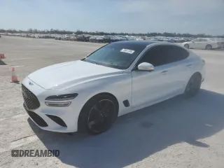 2023 Genesis G70 3.3T with VIN KMTG54TE5PU105104, listed as a Copart auction lot 79841284 with 17,724 mi miles and Salvage Title. Bid and sale history available at carsss.com. Image 1.