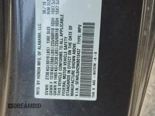 2019 Honda Odyssey LX с VIN 5FNRL6H29KB013437, выставлен на аукционе Copart как лот 57027525 с пробегом 126 166 миль миль и Списание • Salvage title. История ставок и продаж доступна на DreamBid. Изображение 13.