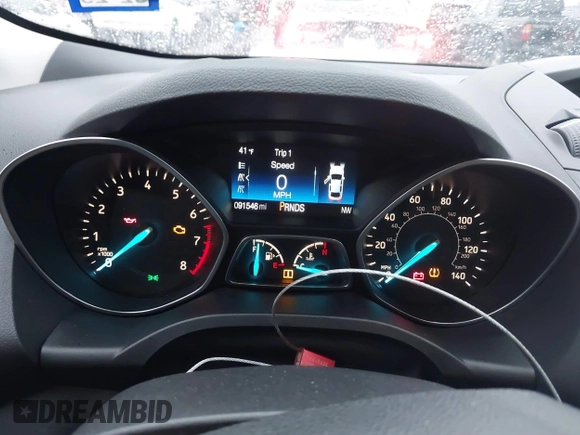 2017 Ford Escape S with VIN 1FMCU0F70HUD94573, listed as a IAAI auction lot 41272954 with 91,546 mi miles. Bid and sale history available at carsss.com. Image 7.