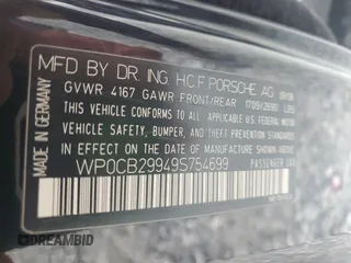 2009 Porsche 911 Carrera S with VIN WP0CB29949S754699, listed as a Copart auction lot 72155174 with 65,882 mi miles and Salvage Title. Bid and sale history available at carsss.com. Image 12.