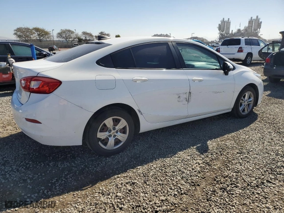 2017 Chevrolet Cruze LS with VIN 1G1BC5SM4H7121798, listed as a Copart auction lot 45906955 with 108,876 mi miles and Salvage Title. Bid and sale history available at carsss.com. Image 3.