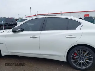 2020 Infiniti Q50 Red Sport 400 with VIN JN1FV7AR0LM660315, listed as a IAAI auction lot 41951851 with 102,475 mi miles and . Bid and sale history available at carsss.com. Image 14.