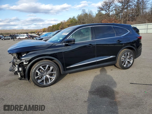 2022 Acura MDX w/Technology Package with VIN 5J8YE1H45NL037697, listed as a Copart auction lot 87416494 with 16,762 mi miles and Salvage Title. Bid and sale history available at carsss.com. Image 1.