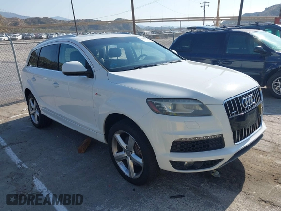 2014 Audi Q7 S line Prestige with VIN WA1DGAFE2ED010013, listed as a IAAI auction lot 42454744 with Not provided miles and . Bid and sale history available at DreamBid. Image 1.