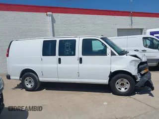 2019 Chevrolet Express Cargo Van with VIN 1GCWGAFP0K1163129, listed as a IAAI auction lot 41984551 with 50,069 mi miles. Bid and sale history available at carsss.com. Image 14.