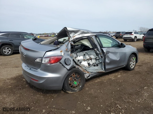 2013 Mazda Mazda3 i SV with VIN JM1BL1TF7D1708106, listed as a Copart auction lot 49993915 with 0 mi miles and Salvage Title. Bid and sale history available at carsss.com. Image 3.