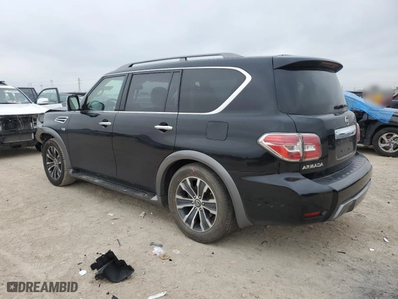 2019 Nissan Armada SL with VIN JN8AY2ND6K9089404, listed as a Copart auction lot 45778655 with NaN miles and Salvage Title. Bid and sale history available at carsss.com. Image 2.