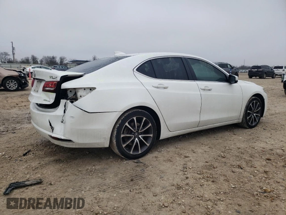 2015 Acura TLX V6 Tech with VIN 19UUB3F5XFA001483, listed as a Copart auction lot 42386515 with 135,582 mi miles and Salvage Title. Bid and sale history available at carsss.com. Image 3.