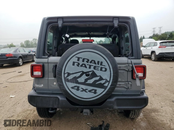 2021 Jeep Wrangler Willys with VIN 1C4GJXAG7MW539041, listed as a Copart auction lot 60457725 with 23,612 mi miles and Salvage title. Bid and sale history available at DreamBid. Image 6.
