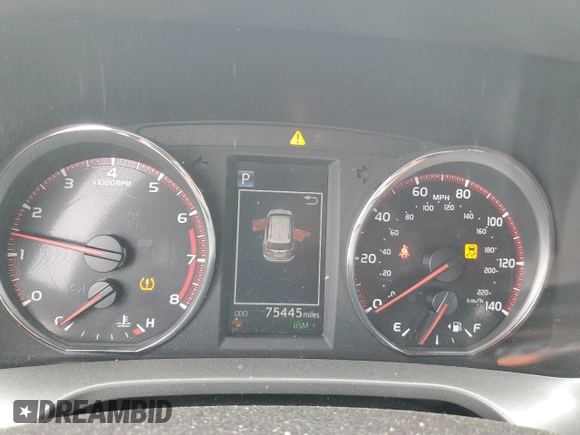 2018 Toyota RAV4 SE with VIN 2T3NFREV8JW444933, listed as a Copart auction lot 55832085 with 75,445 mi miles and Salvage title. Bid and sale history available at DreamBid. Image 9.