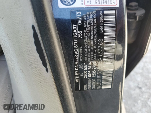 2014 Mercedes-Benz E 350 Sport with VIN WDDHF5KB4EA827763, listed as a Copart auction lot 53169035 with 182,945 mi miles and Clean Title. Bid and sale history available at DreamBid. Image 12.