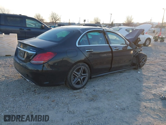 2021 Mercedes-Benz C 300 with VIN W1KWF8EB6MR649617, listed as a IAAI auction lot 41281592 with Not provided miles and . Bid and sale history available at DreamBid. Image 4.