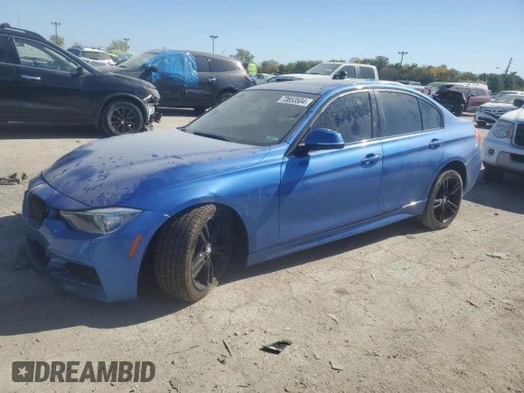 2015 BMW 3 Series 335i xDrive with VIN WBA3B9G58FNR93124, listed as a Copart auction lot 73853504 with 105,967 mi miles and Salvage Title. Bid and sale history available at carsss.com. Image 1.