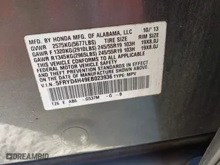 2014 Acura MDX Tech Pkg with VIN 5FRYD4H49EB023936, listed as a IAAI auction lot 41444462 with 191,571 mi miles. Bid and sale history available at carsss.com. Image 9.