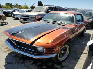 1970 Ford Mustang z VIN 0F01F169744, wystawiony jako Copart lot #52200644 z przebiegiem 60 904 mil mil oraz Szkoda całkowita • Salvage title. Historia ofert i sprzedaży dostępna na DreamBid. Obrazek 1.