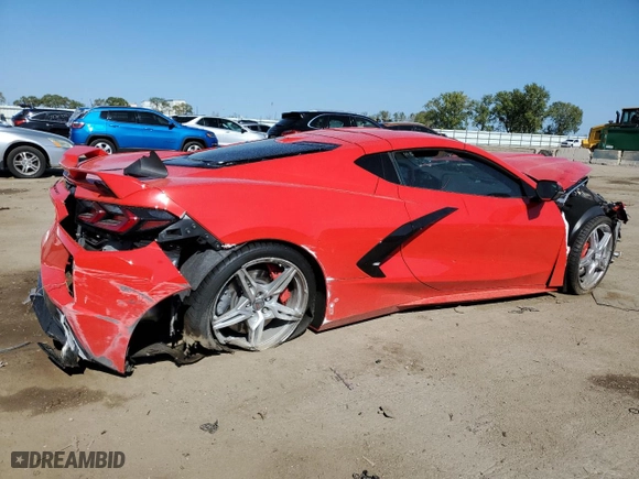 2023 Chevrolet Corvette 2LT with VIN 1G1YB2D44P5116636, listed as a Copart auction lot 74525944 with NaN miles and Salvage Title. Bid and sale history available at carsss.com. Image 3.