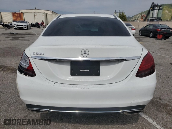 2021 Mercedes-Benz C 300 with VIN W1KWF8DB0MR620874, listed as a Copart auction lot 53074255 with 46,832 mi miles and Salvage title. Bid and sale history available at DreamBid. Image 6.